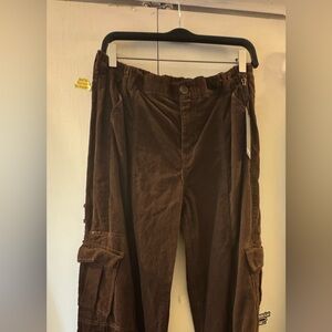 Forever 21 Brown Corduroy Pants Relaxed Fit